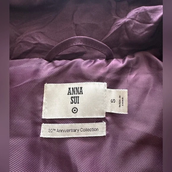 Anna Sui Target 20th Anniversary Collection Chevron Puffer Vest Orange Purple Sm - Picture 4 of 8